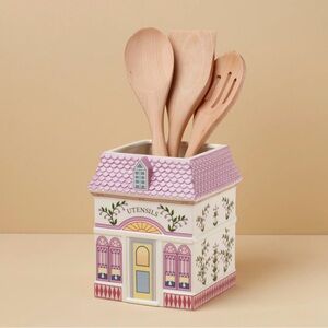 Lenox Spice Village Utensil Holder with Wooden Spoons
